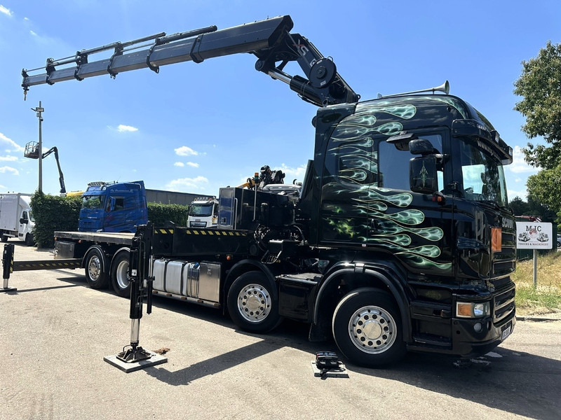 Scania R620 8x2 PRITSCHE + KRAN HIAB 800 EP-5 HIPRO - RETARDER - LIFT/STEERING AXLE - HIGHLINE SLEEPER - LEATHER - ALCOA - Planbil, Kranbil: bilde 2 Scania R620 8x2 PRITSCHE + KRAN HIAB 800 EP-5 HIPRO - RETARDER - LIFT/STEERING AXLE - HIGHLINE SLEEPER - LEATHER - ALCOA - Planbil, Kranbil: bilde 2