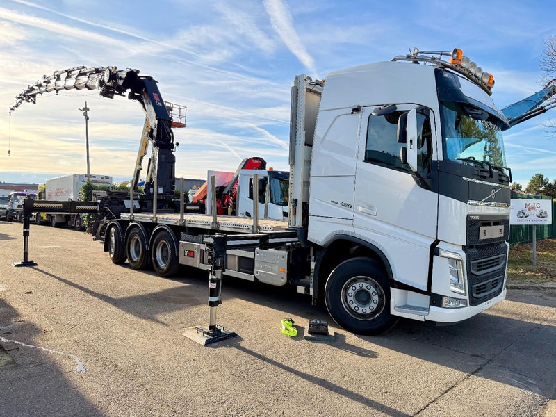 Volvo FH 420 8x4 TRIDEM PRITSCHE + 31m! KRAN HIAB 858 E-7 + JIB X-5 + WINCH - 114.000km - BE TRUCK - Planbil, Kranbil: bilde 1 Volvo FH 420 8x4 TRIDEM PRITSCHE + 31m! KRAN HIAB 858 E-7 + JIB X-5 + WINCH - 114.000km - BE TRUCK - Planbil, Kranbil: bilde 1