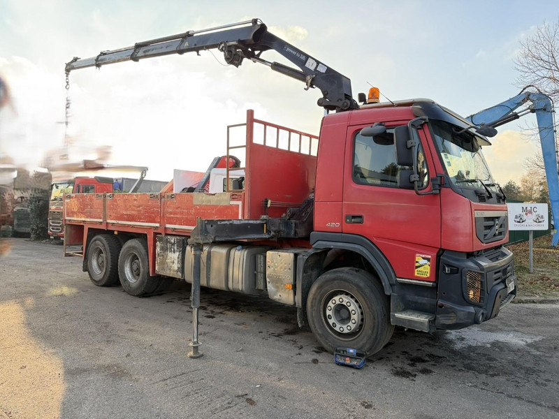 Volvo FMX 420 6X4 PRITSCHE + KRAN HMF 1720 + winch + radio - BIG AXLES / HUB REDUCTION - STEEL SPRING / BLATT - PLATFORM 6m10 - Planbil, Kranbil: bilde 1 Volvo FMX 420 6X4 PRITSCHE + KRAN HMF 1720 + winch + radio - BIG AXLES / HUB REDUCTION - STEEL SPRING / BLATT - PLATFORM 6m10 - Planbil, Kranbil: bilde 1