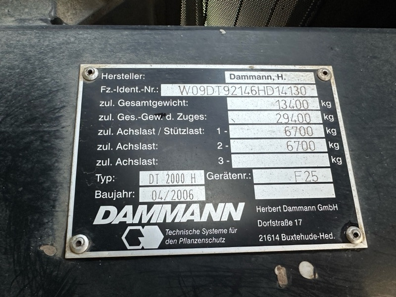 Dammann Trac DT 2000 H - Selvdreven sprøyte: bilde 2 Dammann Trac DT 2000 H - Selvdreven sprøyte: bilde 2