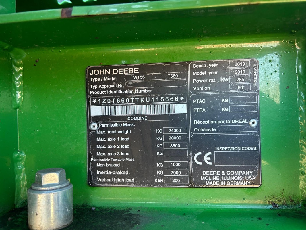 John Deere T660 - Skurtresker: bilde 5 John Deere T660 - Skurtresker: bilde 5