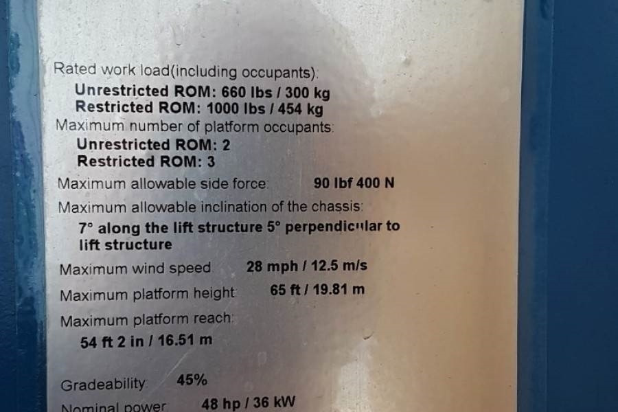 Genie S65XC Valid inspection, *Guarantee! Diesel, 4x4 Dr - Teleskoplift: bilde 4 Genie S65XC Valid inspection, *Guarantee! Diesel, 4x4 Dr - Teleskoplift: bilde 4