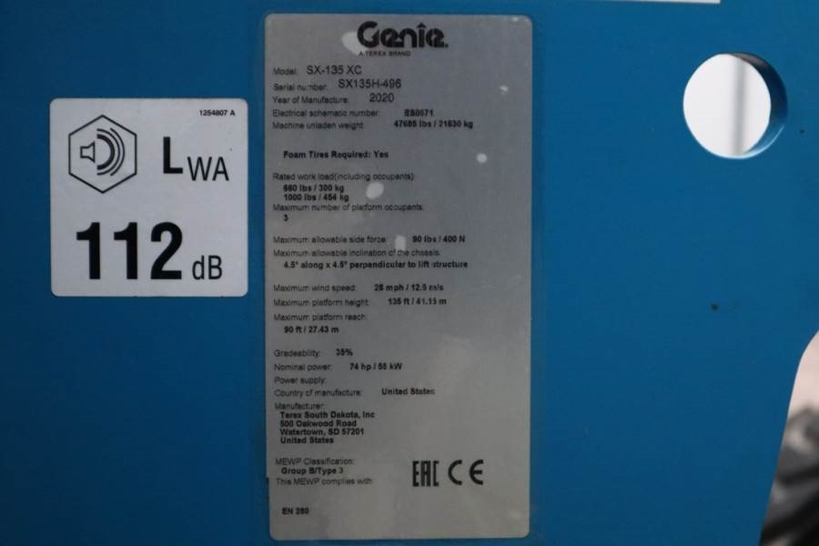 Genie SX135 XC Valid inspection, *Guarantee! 43m Working - Teleskoplift: bilde 4 Genie SX135 XC Valid inspection, *Guarantee! 43m Working - Teleskoplift: bilde 4