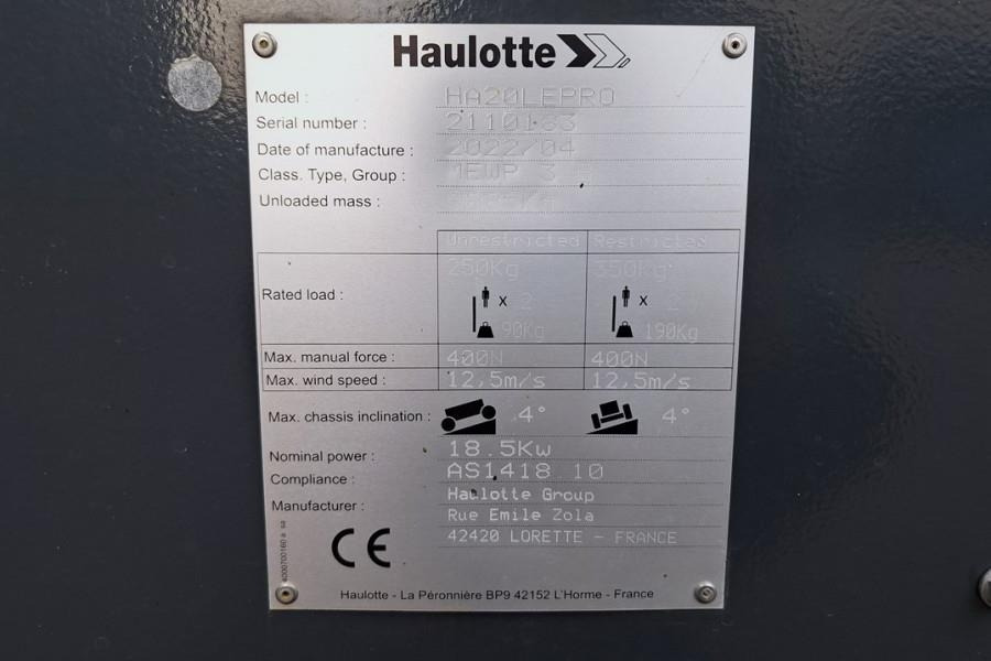 Bomlift Haulotte HA20LEPRO Valid Inspection, *Guarantee! Hybrid, 4x: bilde 6 Bomlift Haulotte HA20LEPRO Valid Inspection, *Guarantee! Hybrid, 4x: bilde 6