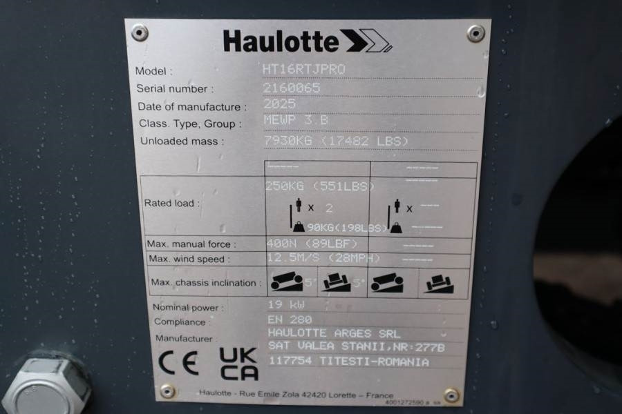 Teleskoplift Haulotte HT16RTJ PRO NEW / UNUSED, Guarantee! Diesel, 4x4x4: bilde 6