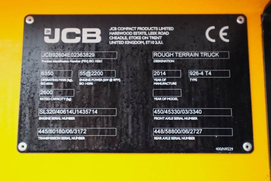 JCB 926 Valid inspection, *Guarantee! Diesel, 4x4 Driv - Terrenggående gaffeltruck: bilde 5 JCB 926 Valid inspection, *Guarantee! Diesel, 4x4 Driv - Terrenggående gaffeltruck: bilde 5