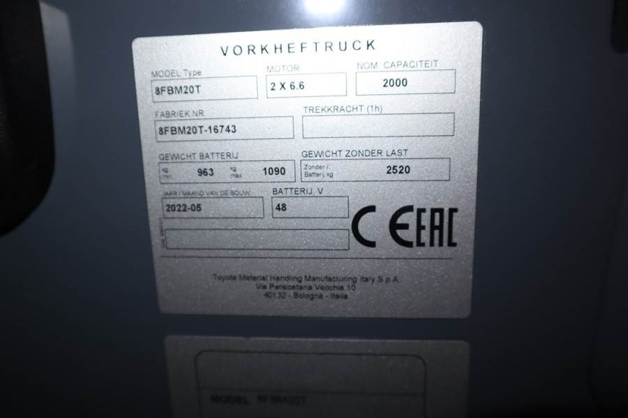 Dieseltruck Toyota 8FBM20T Valid inspection, *Guarantee! Electric, 47: bilde 8