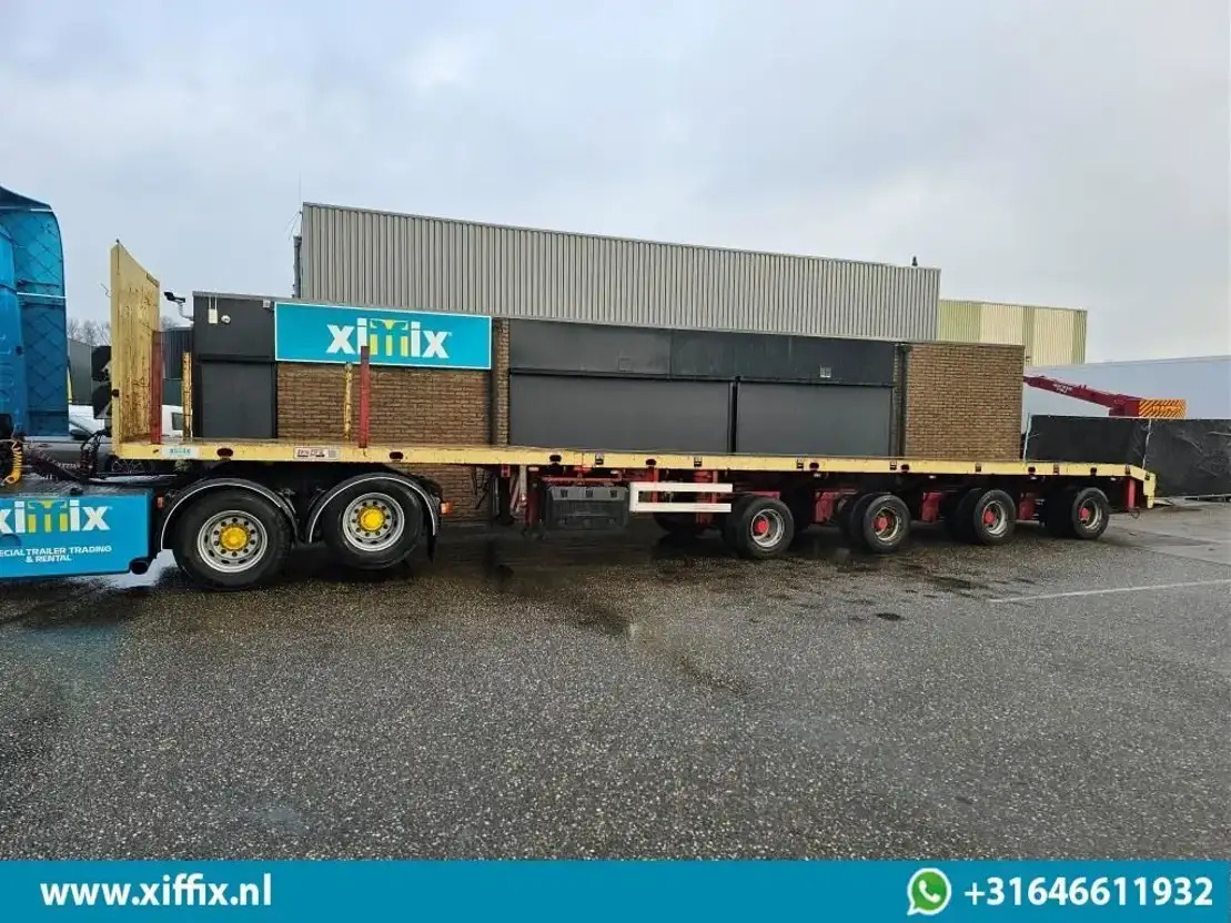 ES-GE 4-ass. Vlakke uitschuifbare Mega oplegger / 4x gestuurd / 14129 - Åpen semitrailer: bilde 5 ES-GE 4-ass. Vlakke uitschuifbare Mega oplegger / 4x gestuurd / 14129 - Åpen semitrailer: bilde 5