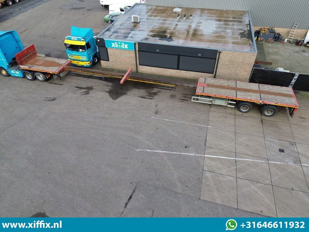 Faymonville 2-ass. Vlakke dubbel 2x uitschuifbare oplegger / 2x gestuurd - Åpen semitrailer: bilde 2 Faymonville 2-ass. Vlakke dubbel 2x uitschuifbare oplegger / 2x gestuurd - Åpen semitrailer: bilde 2