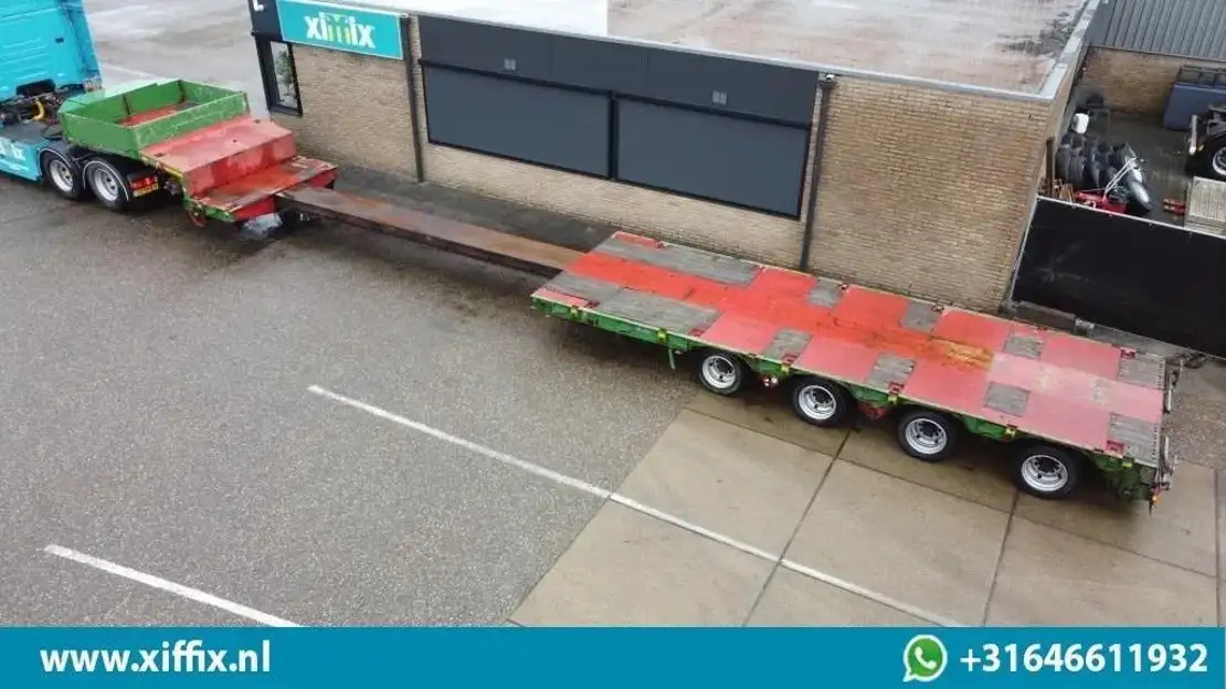 Goldhofer 4-ass. Uitschuifbare semi dieplader / 80 cm. Hoog / 3x gestuurd - Lavloader semitrailer: bilde 2 Goldhofer 4-ass. Uitschuifbare semi dieplader / 80 cm. Hoog / 3x gestuurd - Lavloader semitrailer: bilde 2
