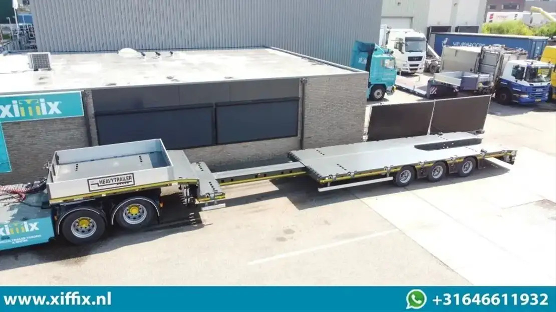Goldhofer TE Huur 3-ass. Uitschuifbare semi dieplader / Naloop gestuurd - Lavloader semitrailer: bilde 1 Goldhofer TE Huur 3-ass. Uitschuifbare semi dieplader / Naloop gestuurd - Lavloader semitrailer: bilde 1