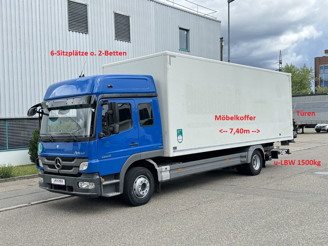 Mercedes-Benz Atego 1224 L Möbelkoffer GH 6-Sitze u-LBW Umzug - Skapbil: bilde 1 Mercedes-Benz Atego 1224 L Möbelkoffer GH 6-Sitze u-LBW Umzug - Skapbil: bilde 1