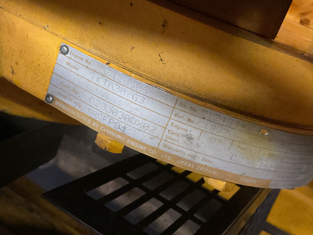 Cummins KTA38G3, 1000KVA Generatorset. Low hours and complete. - Elektrisk generator: bilde 5 Cummins KTA38G3, 1000KVA Generatorset. Low hours and complete. - Elektrisk generator: bilde 5