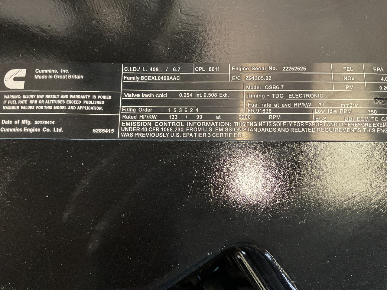 Cummins QSB6.7 (1) - Motor: bilde 3 Cummins QSB6.7 (1) - Motor: bilde 3