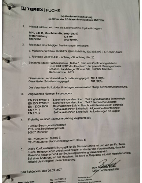 Håndteringsutstyr for transport av søppel Fuchs MHL 340 D: bilde 15