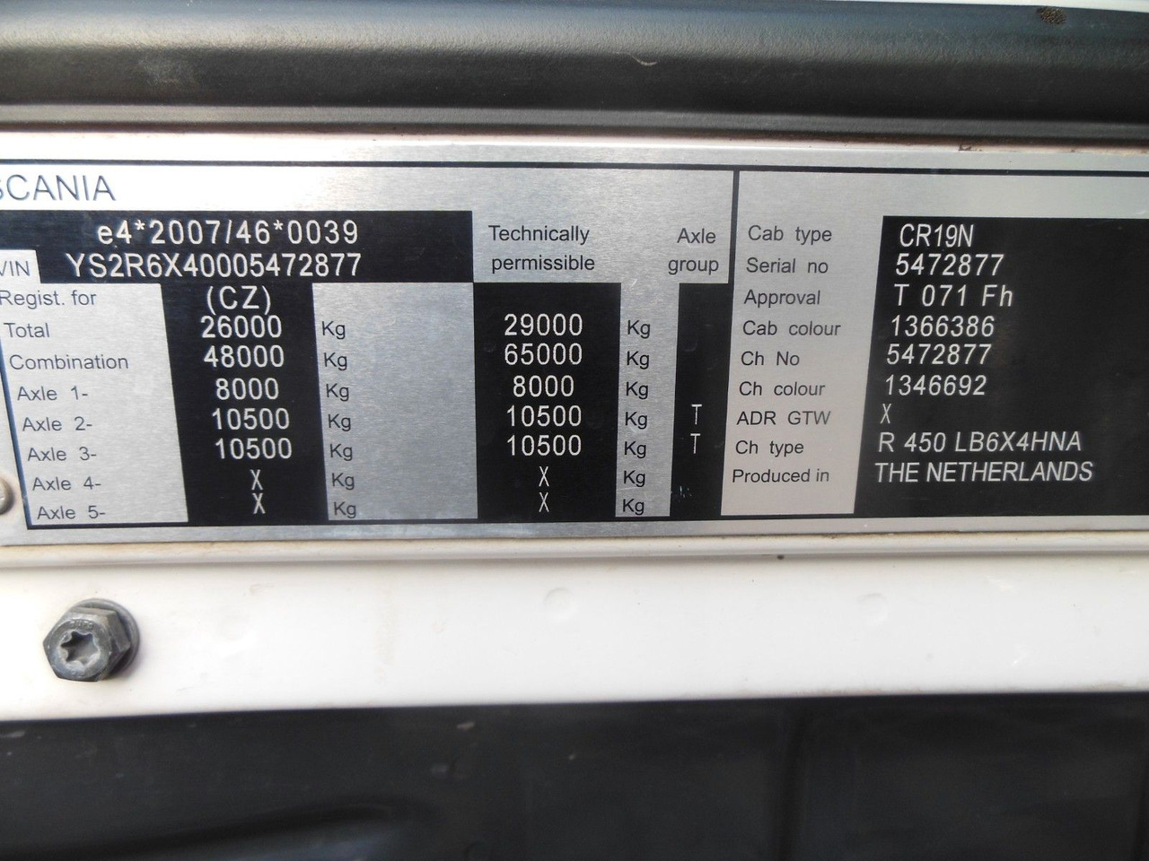Krokbil Scania R 450, 6X4, RETARDER, PALFINGER T20: bilde 27