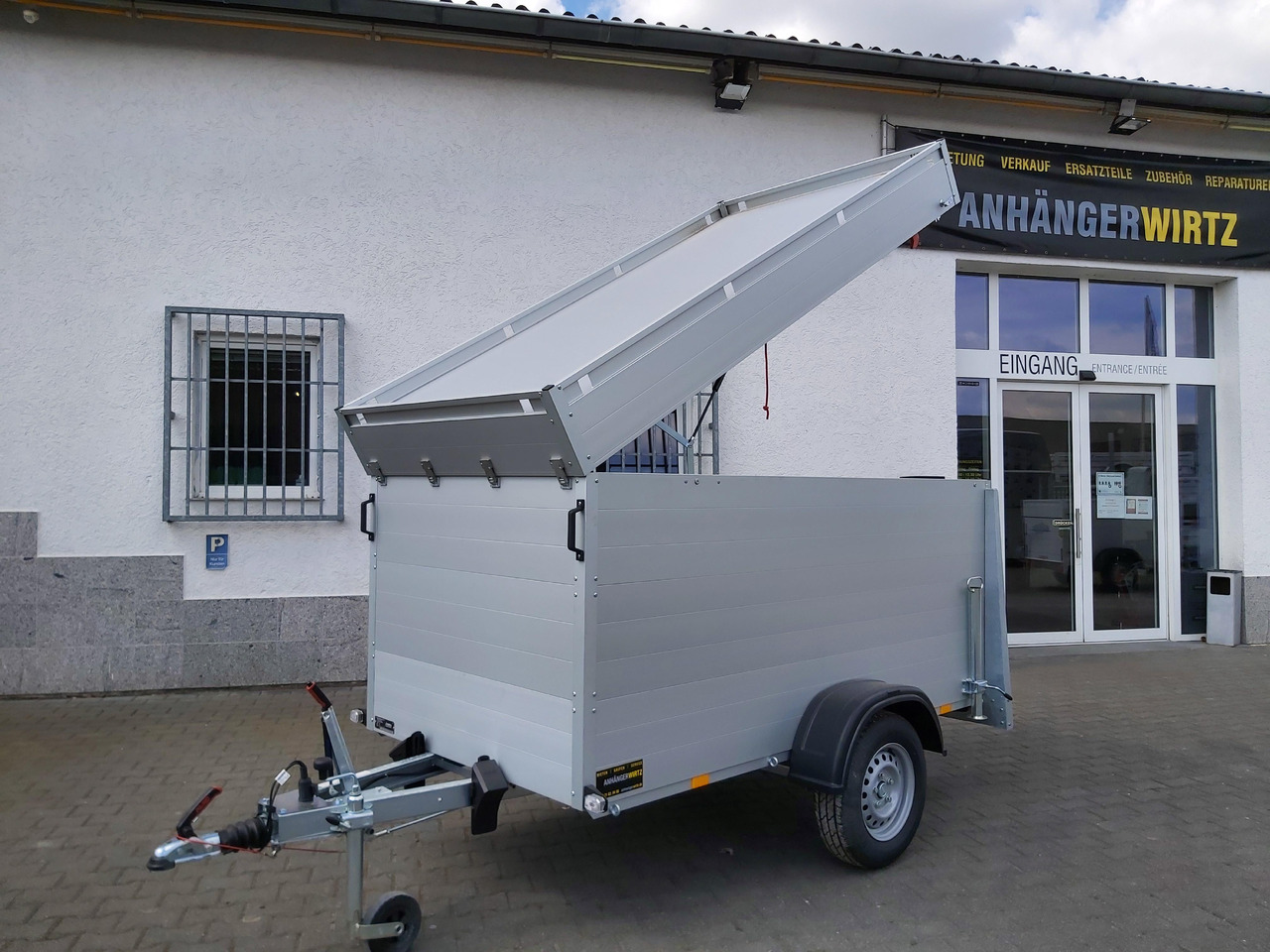 ALUBOXX Deckelanhänger GTB 1200 VT2 251x126x118cm Heckrampe (S) 1160kg Winter Aktion - Skaphenger: bilde 2 ALUBOXX Deckelanhänger GTB 1200 VT2 251x126x118cm Heckrampe (S) 1160kg Winter Aktion - Skaphenger: bilde 2
