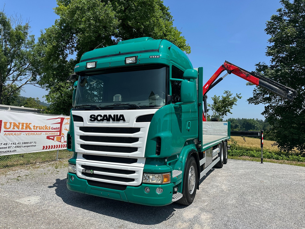 SCANIA R 480 6x2 Palfinger 16502 - Planbil, Kranbil: bilde 1 SCANIA R 480 6x2 Palfinger 16502 - Planbil, Kranbil: bilde 1