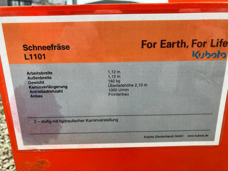 Kubota Kova Anbau-Schneefräse L1101 WA für Kleintraktor 1,12m - Snøfreser: bilde 3 Kubota Kova Anbau-Schneefräse L1101 WA für Kleintraktor 1,12m - Snøfreser: bilde 3