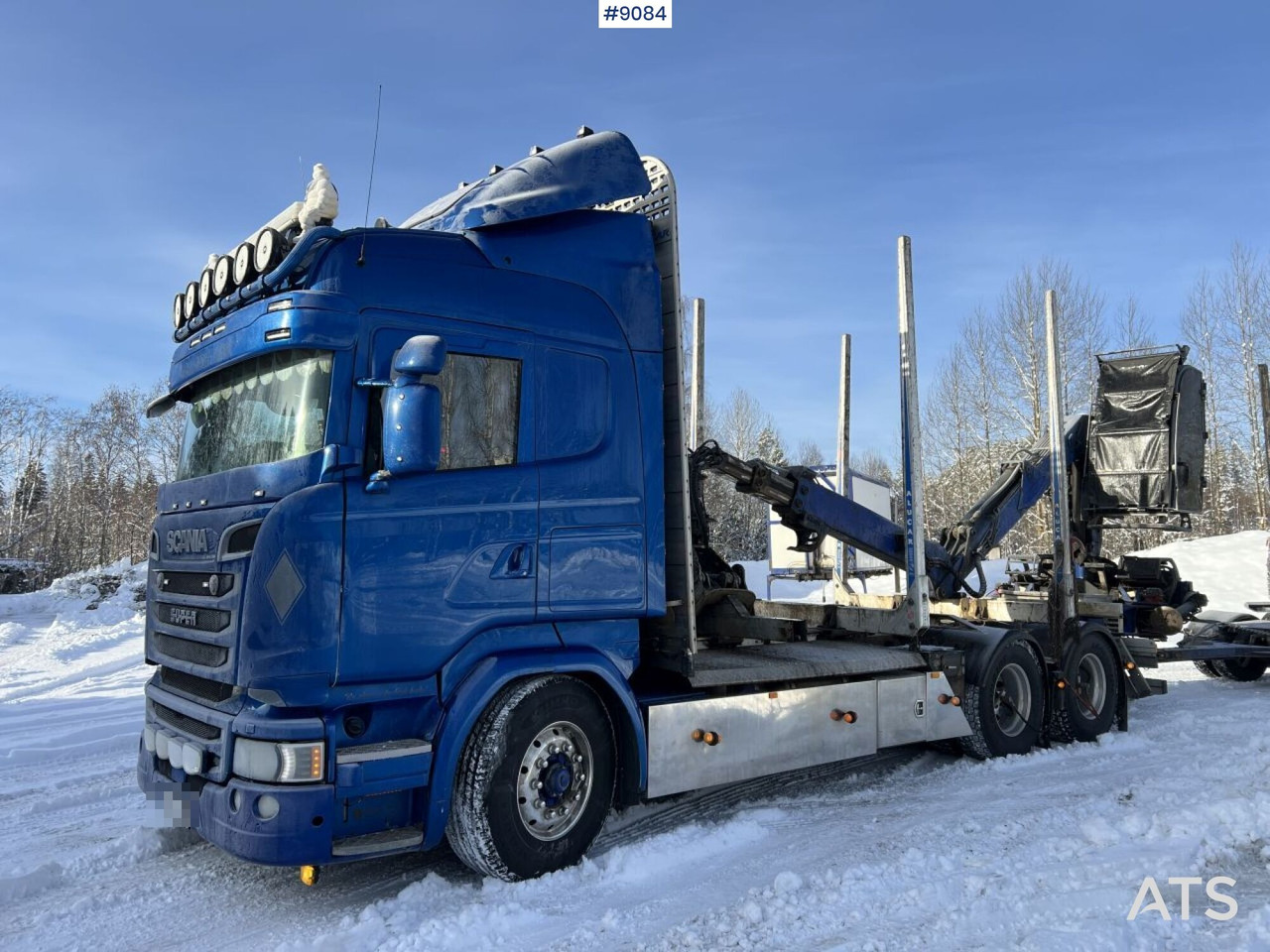 SCANIA R580 6X4 Logging truck with crane (VIDEO) - Tømmerbil: bilde 1 SCANIA R580 6X4 Logging truck with crane (VIDEO) - Tømmerbil: bilde 1