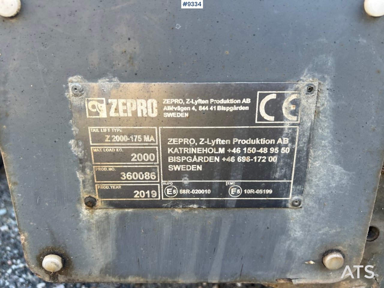 Tail Lift- Zepro- Z2000-175MA - Bakløft: bilde 4 Tail Lift- Zepro- Z2000-175MA - Bakløft: bilde 4