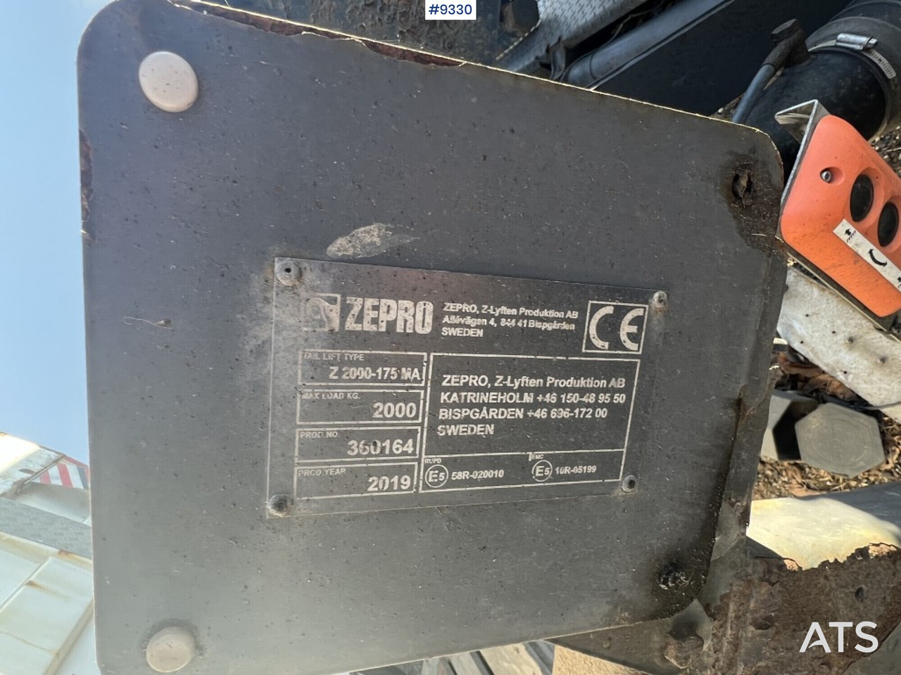 Tail lift Zepro Z2000-175MA - Bakløft: bilde 3 Tail lift Zepro Z2000-175MA - Bakløft: bilde 3