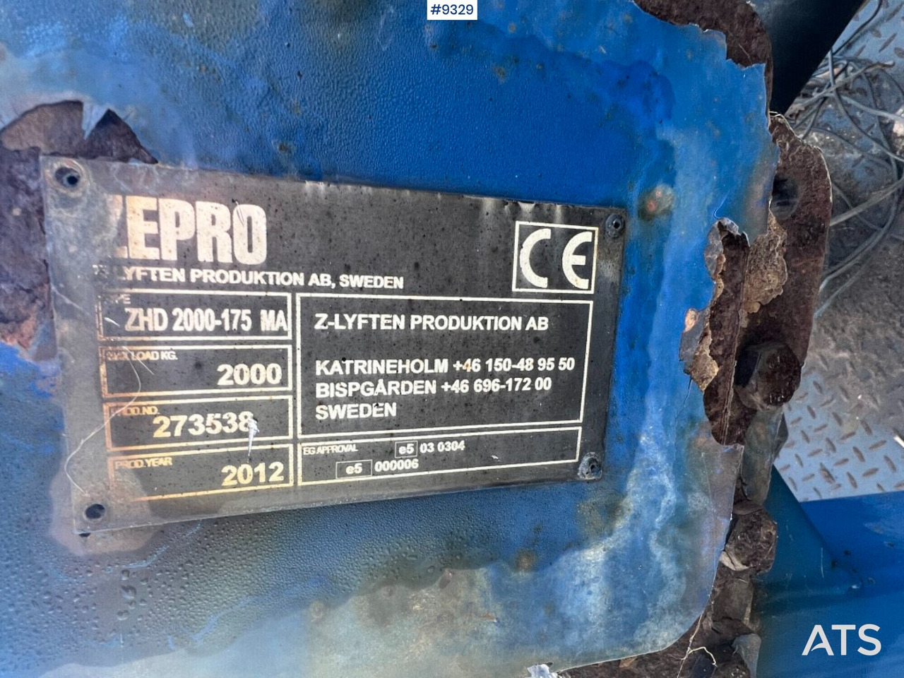 Tail lift - Zepro- ZHD2000-175MA - Bakløft: bilde 4 Tail lift - Zepro- ZHD2000-175MA - Bakløft: bilde 4
