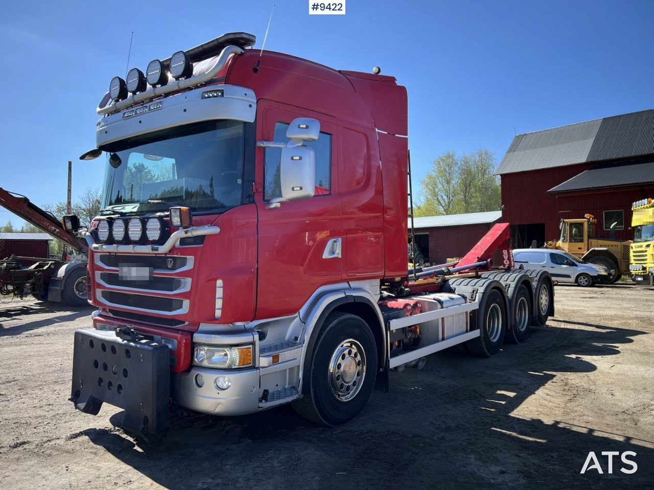 Tridem Hooklift Truck Scania G490 with plow brackets - Krokbil: bilde 1 Tridem Hooklift Truck Scania G490 with plow brackets - Krokbil: bilde 1