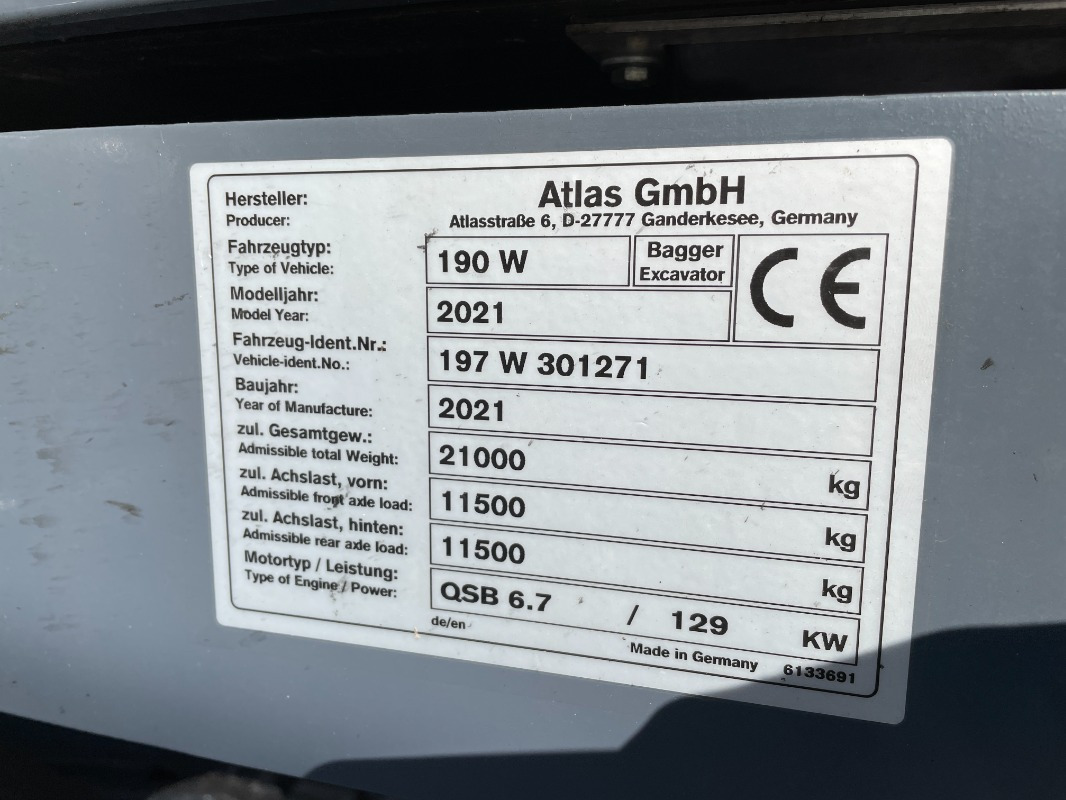 Atlas 190W - Gravemaskin: bilde 2 Atlas 190W - Gravemaskin: bilde 2