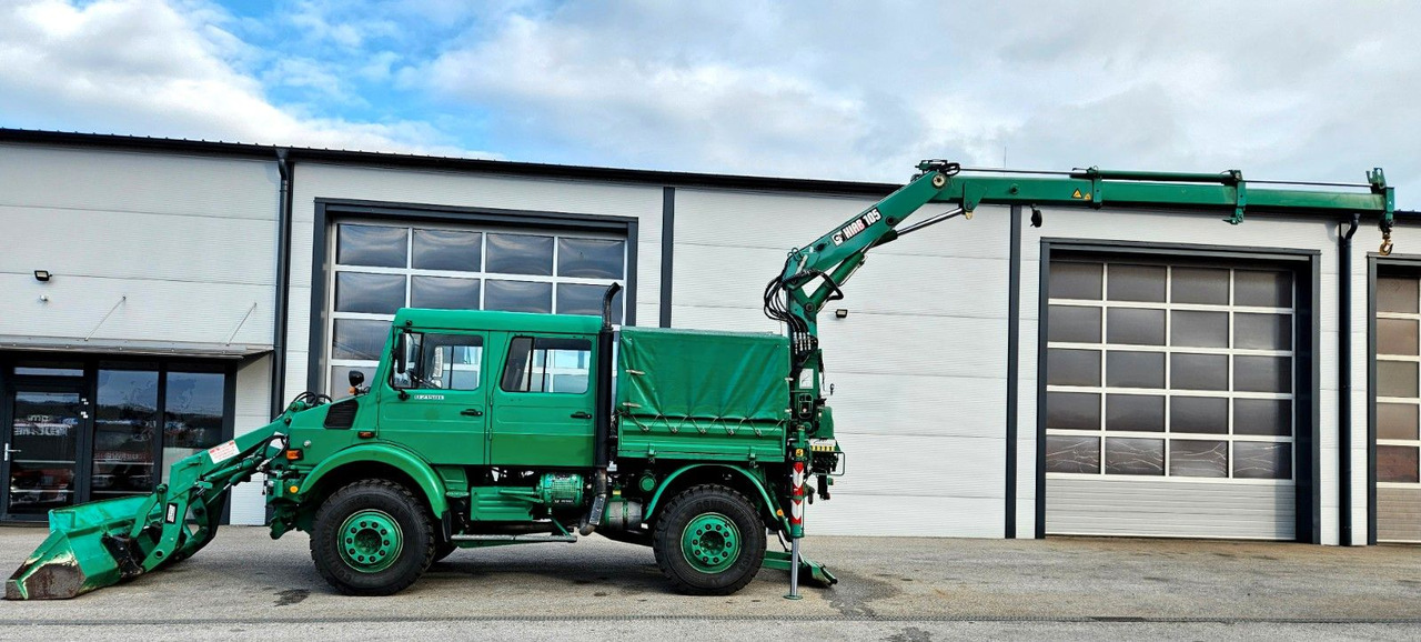 Unimog U2150 Doka HIAB 105 Kran Winde Frontlader - Lastebil, Kranbil: bilde 2 Unimog U2150 Doka HIAB 105 Kran Winde Frontlader - Lastebil, Kranbil: bilde 2