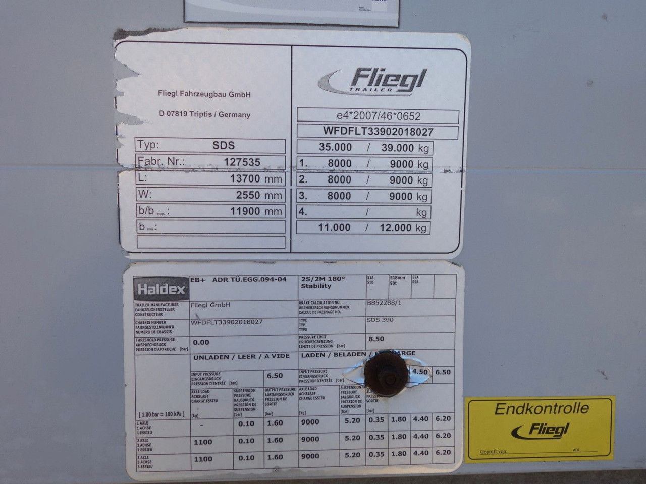 Gardintrailer Fliegl SDS Standard, SAF Achsen: bilde 17