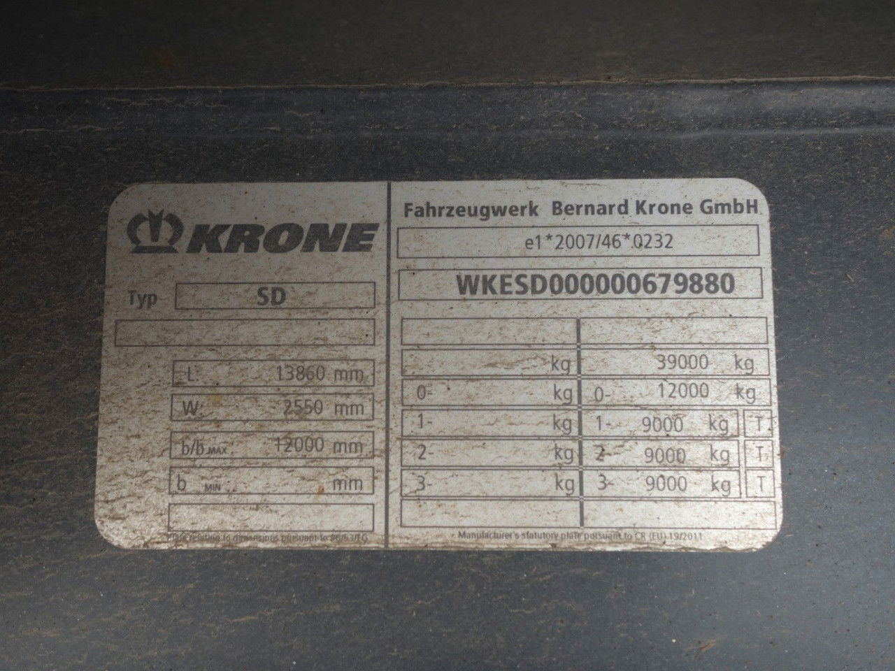 Gardintrailer Krone SD Standard, Liftachse: bilde 18