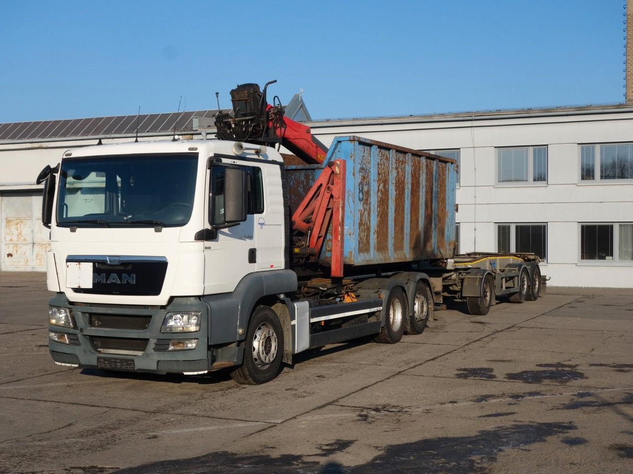 MAN TGS 26.480, Abroll mit Kran+Anhänger - Krokbil, Kranbil: bilde 1 MAN TGS 26.480, Abroll mit Kran+Anhänger - Krokbil, Kranbil: bilde 1