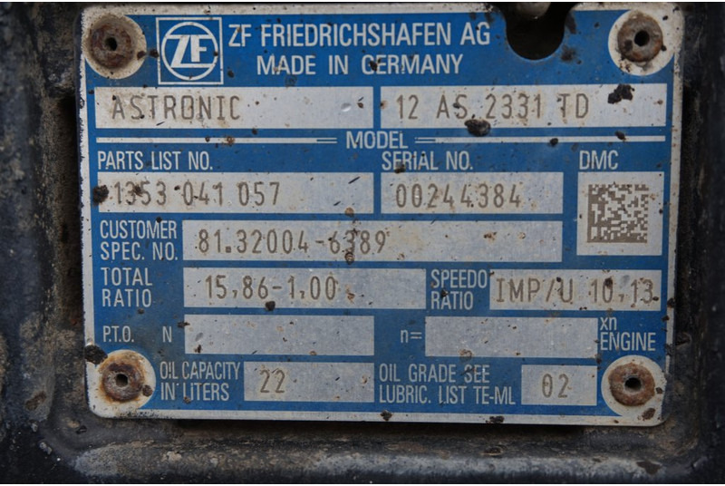 ZF 12AS2331DD+INT3 - Girkasse for Lastebil: bilde 5 ZF 12AS2331DD+INT3 - Girkasse for Lastebil: bilde 5