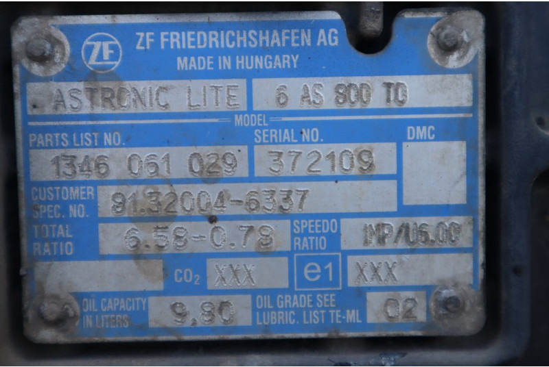 ZF 6AS800TO TGL EURO6 81.32004-6337 - Girkasse for Lastebil: bilde 5 ZF 6AS800TO TGL EURO6 81.32004-6337 - Girkasse for Lastebil: bilde 5