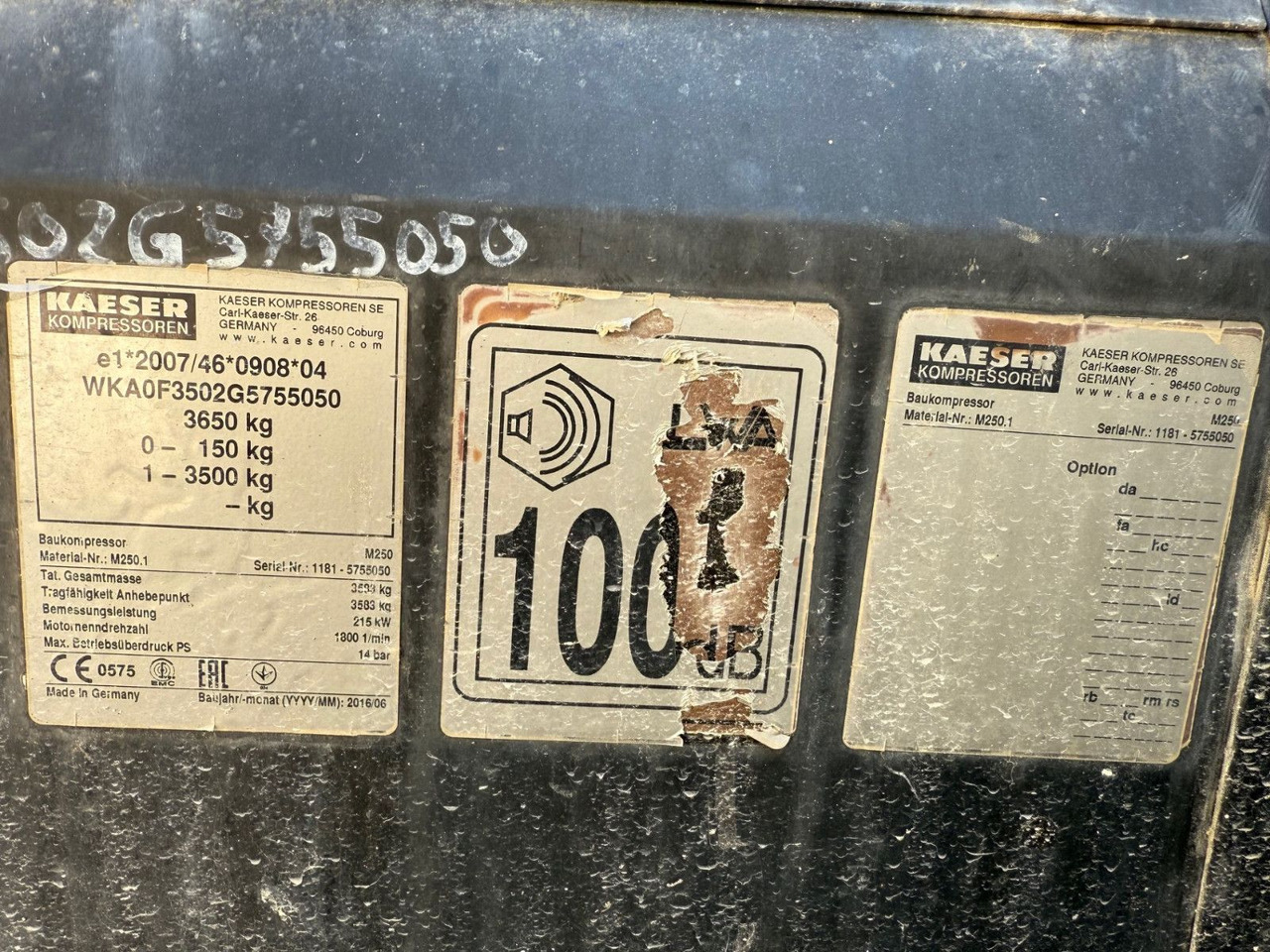 Kaeser M250 Kompressor, Anhänger trailer, 14bar - Luftkompressor: bilde 3 Kaeser M250 Kompressor, Anhänger trailer, 14bar - Luftkompressor: bilde 3