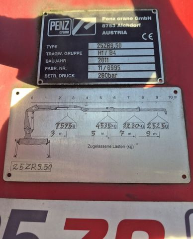 Leie  Mercedes-Benz Actros 2548 6x2,E5,MP3,EPS, Penz 25R9,50 Greifer Mercedes-Benz Actros 2548 6x2,E5,MP3,EPS, Penz 25R9,50 Greifer: bilde 10