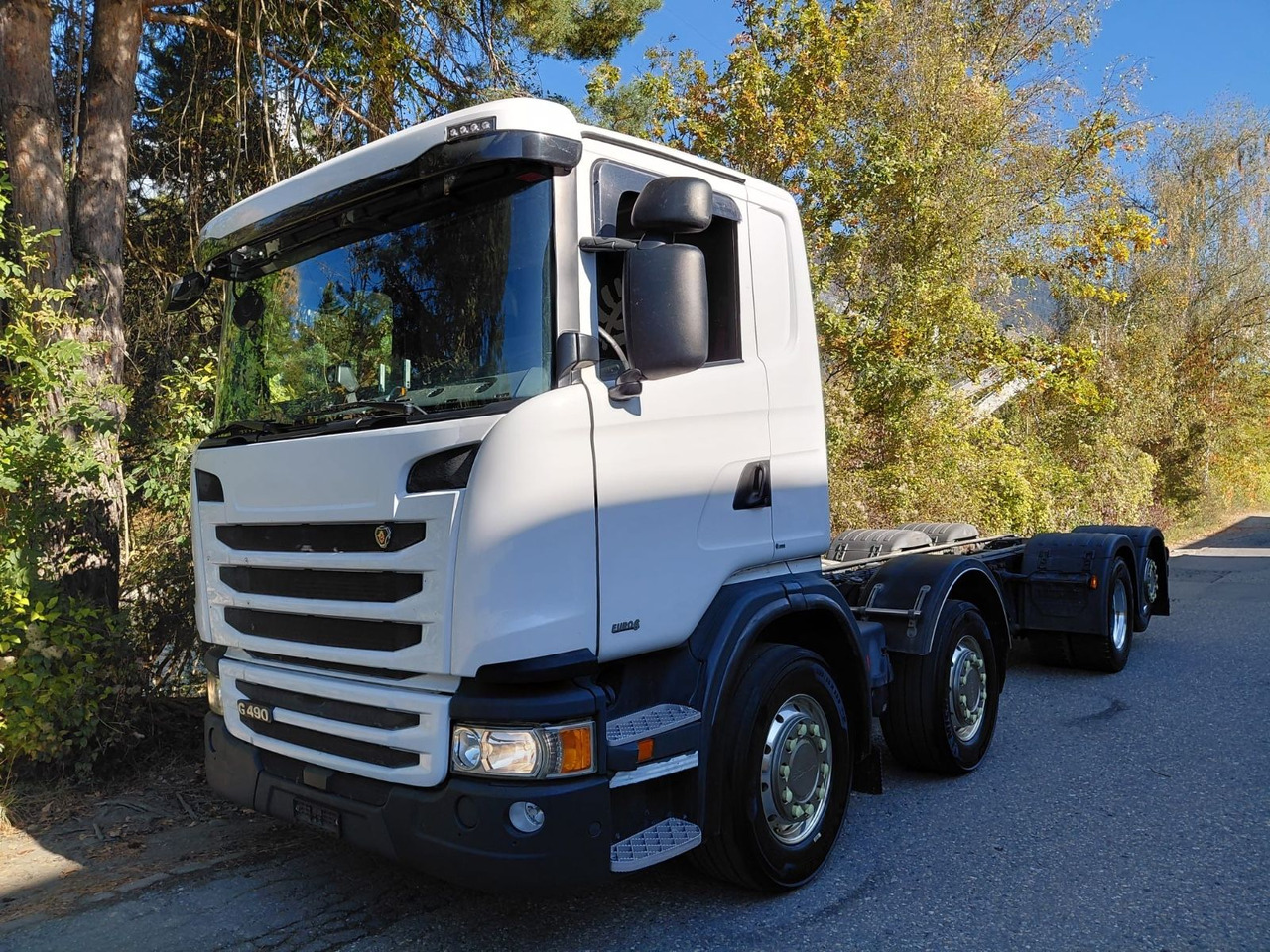 Scania G490 8x2, ADR, Retarder, Opticruise, Fahrgestell - Chassis lastebil: bilde 2 Scania G490 8x2, ADR, Retarder, Opticruise, Fahrgestell - Chassis lastebil: bilde 2