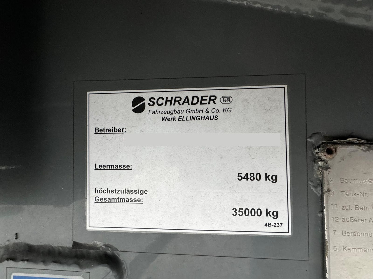 Tanksemi Schrader ADR, Treibstoff Diesel/Benzin, 4 Kammern, Sening Schrader ADR, Treibstoff Diesel/Benzin, 4 Kammern, Sening: bilde 11