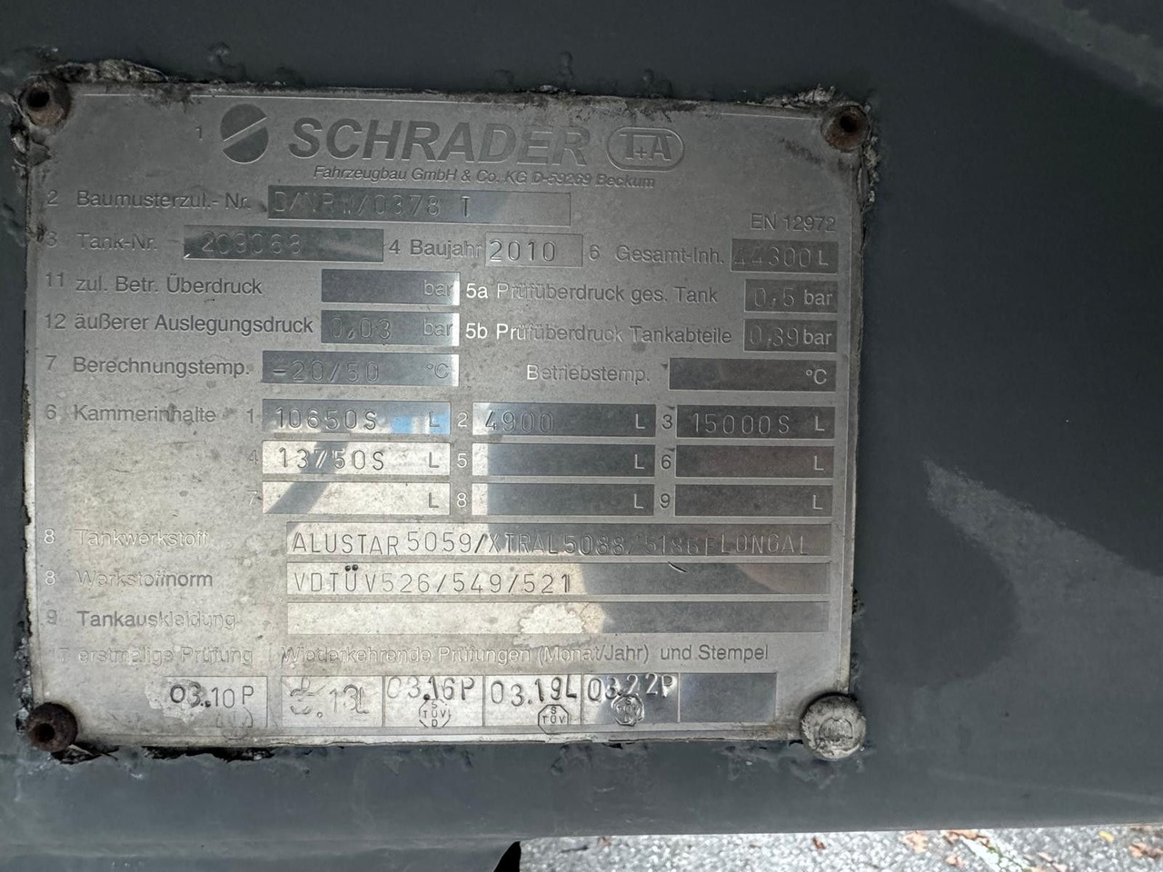 Tanksemi Schrader ADR, Treibstoff Diesel/Benzin, 4 Kammern, Sening Schrader ADR, Treibstoff Diesel/Benzin, 4 Kammern, Sening: bilde 10