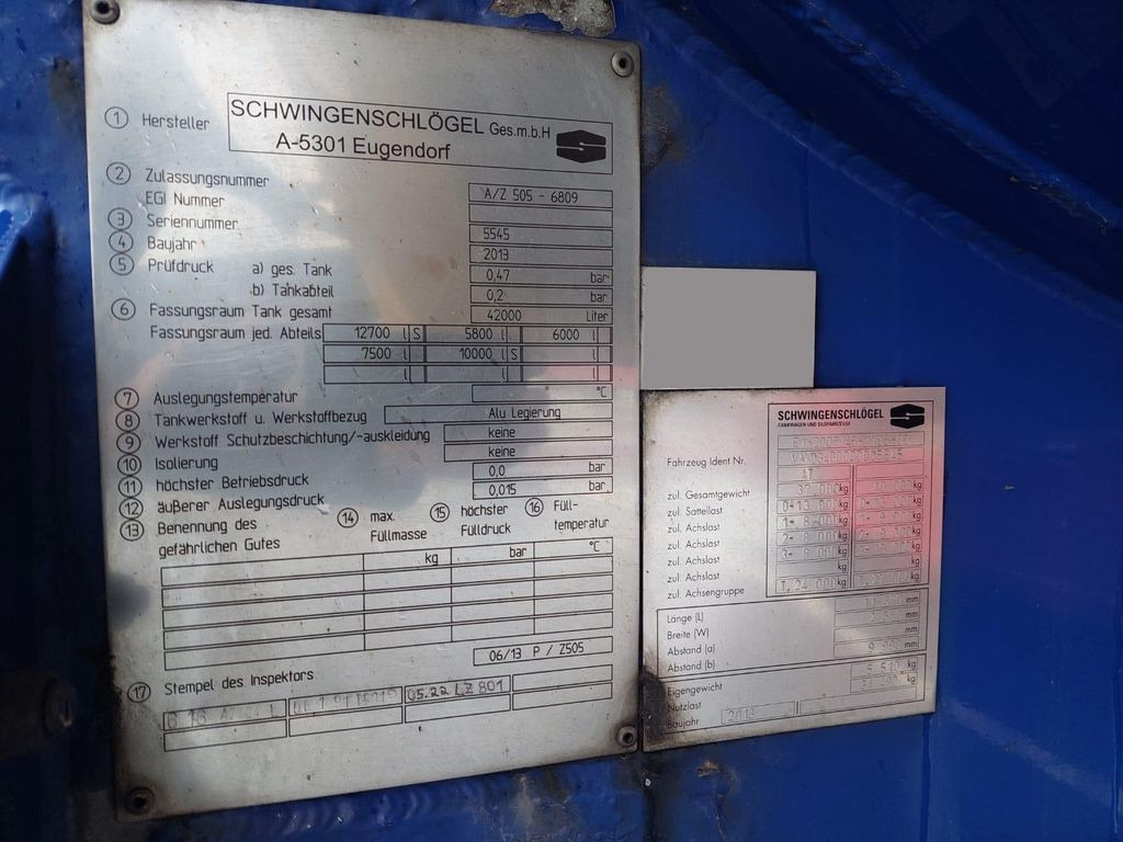 Tanksemi Schwarzmüller Schwingenschlögel,ADR,Diesel/Benzin, 5 Kammern: bilde 13