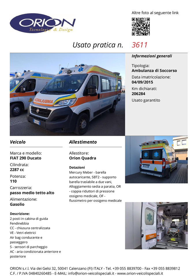 Leie ORION FIAT 290 DUCATO ORION FIAT 290 DUCATO: bilde 7