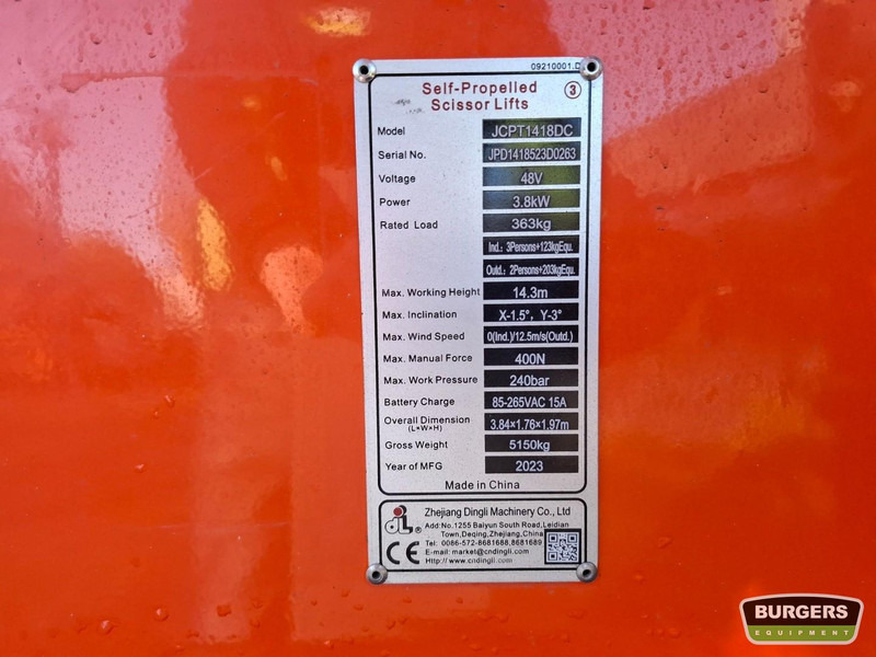 Dingli JCPT1418DC - Sakselift: bilde 5 Dingli JCPT1418DC - Sakselift: bilde 5