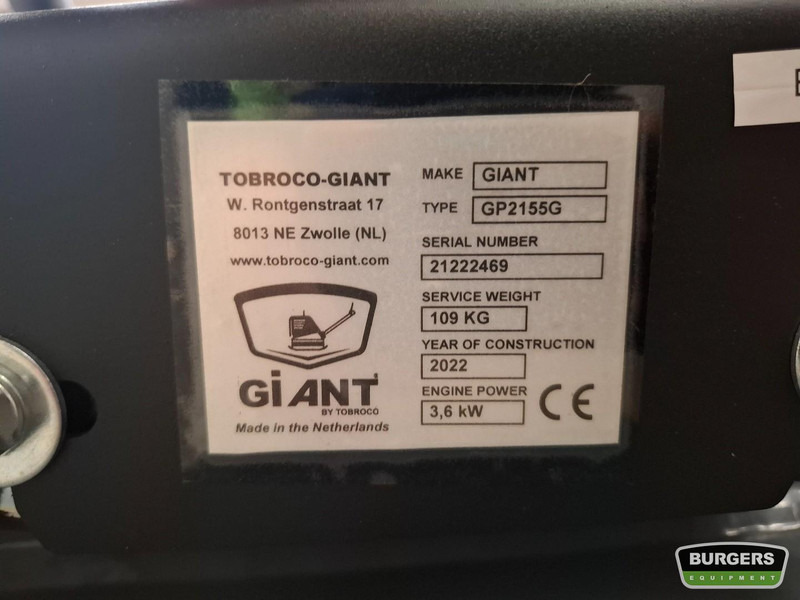 Giant GP2155G Trilplaat NIEUW - Vibroplate: bilde 4 Giant GP2155G Trilplaat NIEUW - Vibroplate: bilde 4