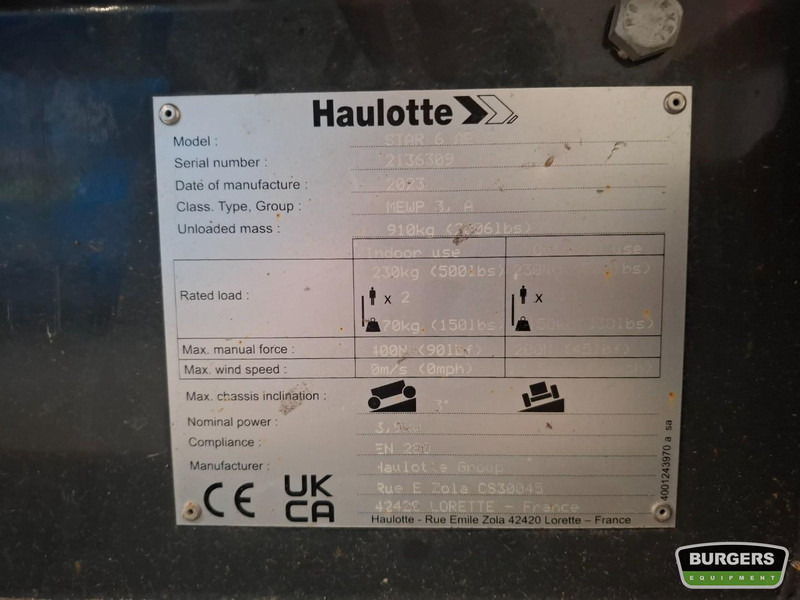 Haulotte Star 6 - Mastlift: bilde 5 Haulotte Star 6 - Mastlift: bilde 5