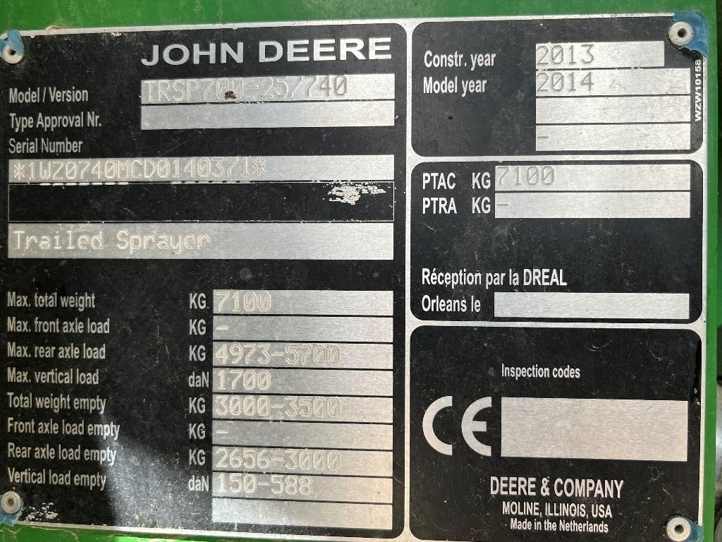 John Deere M 740 i Dismantled: only spare parts  - Trailersprøyte: bilde 5 John Deere M 740 i Dismantled: only spare parts  - Trailersprøyte: bilde 5