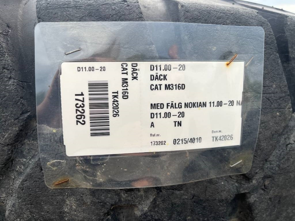 Nokian 11,00-20 till Cat 316 D - Dekk for Bygg og anlegg: bilde 2 Nokian 11,00-20 till Cat 316 D - Dekk for Bygg og anlegg: bilde 2