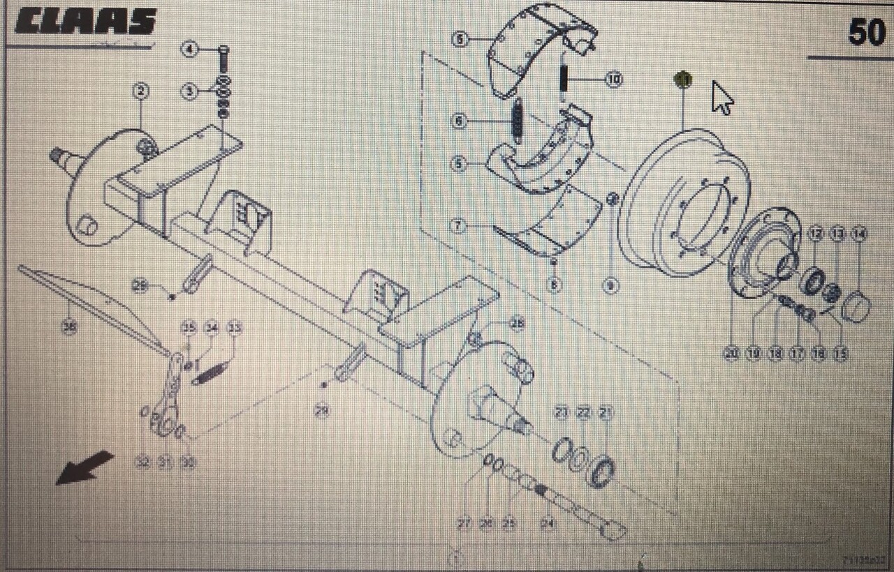 CLAAS 00 0935 996 0/Claas bęben hamulcowy/Claas Quadrant 2200 Advantage - Bremsetromel for Landbruksteknikk: bilde 1 CLAAS 00 0935 996 0/Claas bęben hamulcowy/Claas Quadrant 2200 Advantage - Bremsetromel for Landbruksteknikk: bilde 1