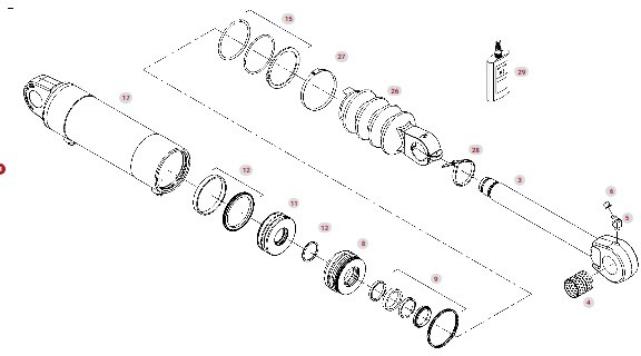 Fendt 930 933 936 939 942 GEN 7 Siłownik Przedniego TUZ Drążek CZĘŚCI G945920020010 - Hydraulisk sylinder for Landbruksteknikk: bilde 1 Fendt 930 933 936 939 942 GEN 7 Siłownik Przedniego TUZ Drążek CZĘŚCI G945920020010 - Hydraulisk sylinder for Landbruksteknikk: bilde 1