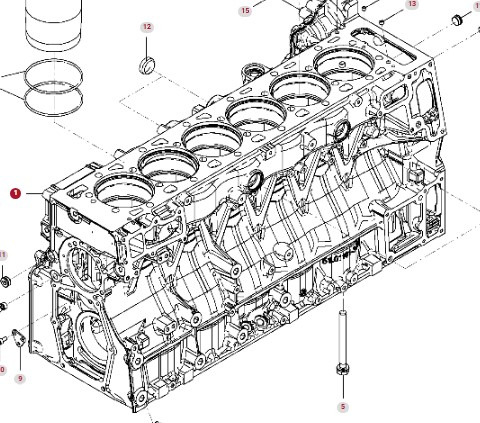 Fendt 936 Gen 7 Silnik D1556LE523 Blok Silnika H218PF150269A - Sylinderblokk for Landbruksteknikk: bilde 2 Fendt 936 Gen 7 Silnik D1556LE523 Blok Silnika H218PF150269A - Sylinderblokk for Landbruksteknikk: bilde 2